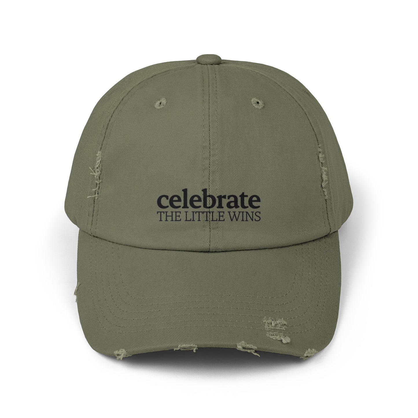 Celebrate The Little Wins Distressed Cap