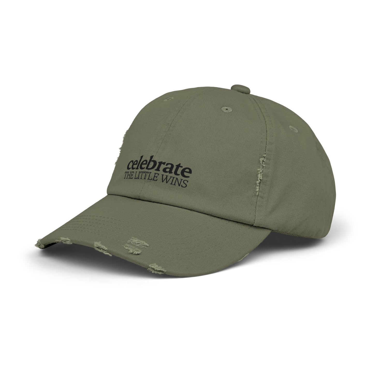 Celebrate The Little Wins Distressed Cap