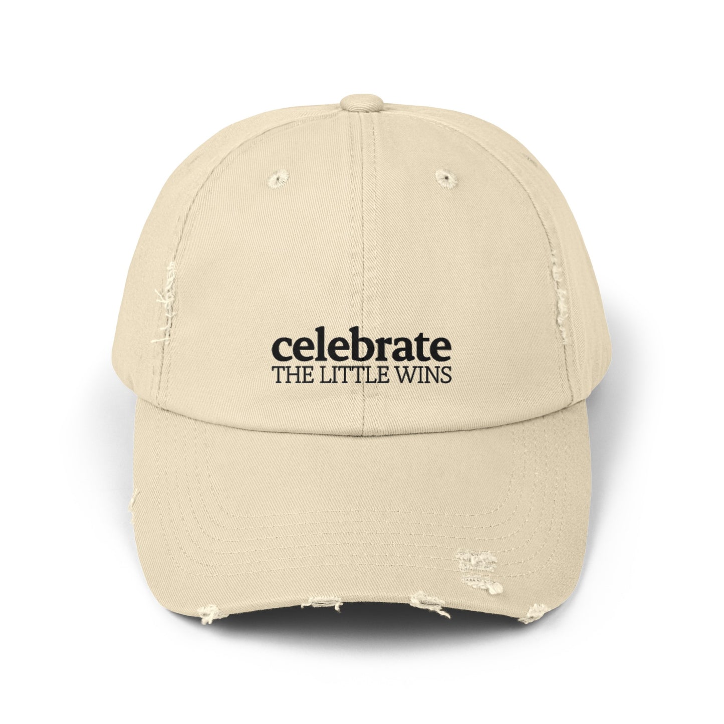 Celebrate The Little Wins Distressed Cap