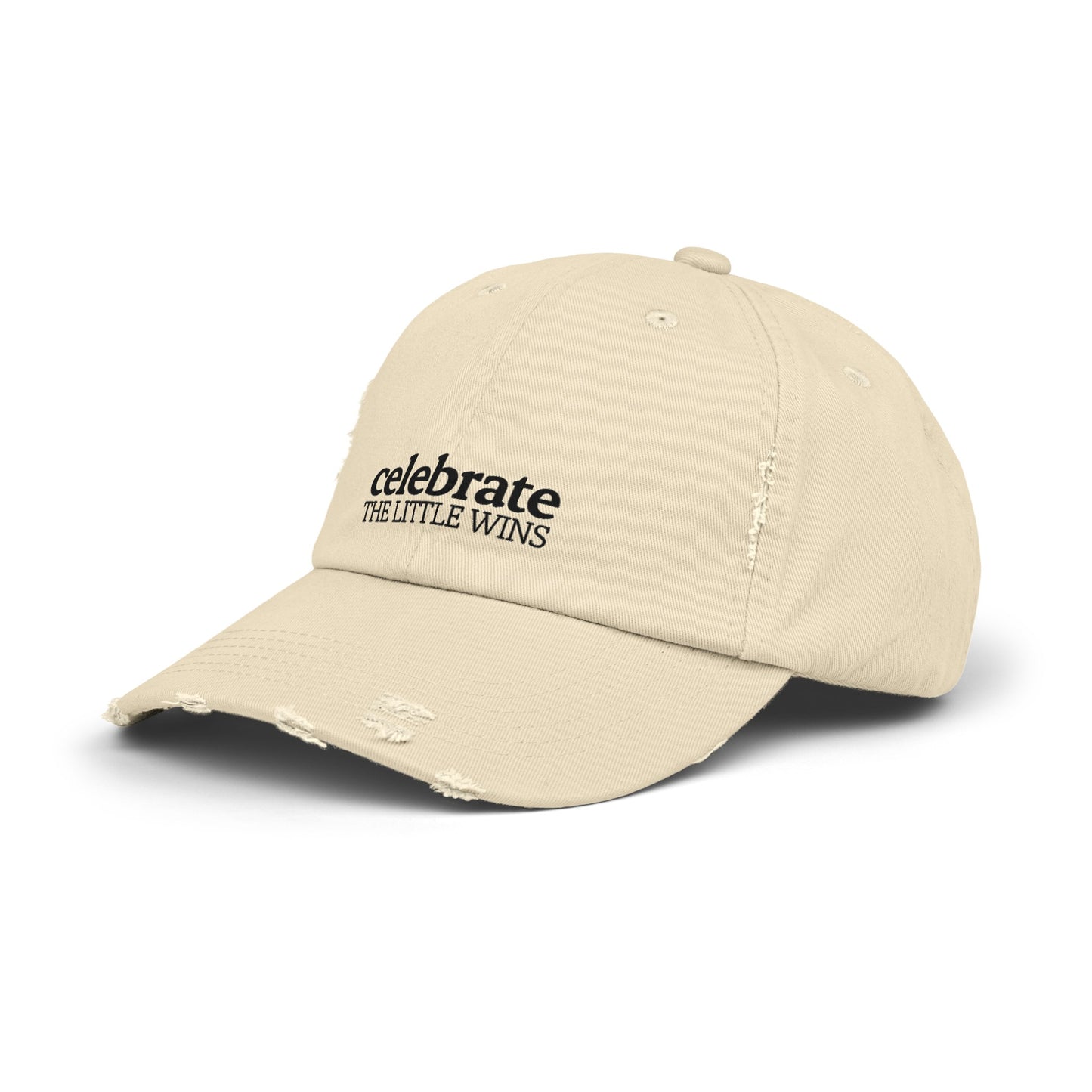 Celebrate The Little Wins Distressed Cap